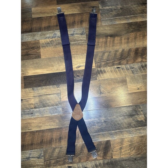 Men At Work Suspenders w/ Metal Clips - Blue - Picture 4 of 4